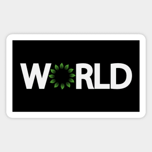 World artistic text design Magnet